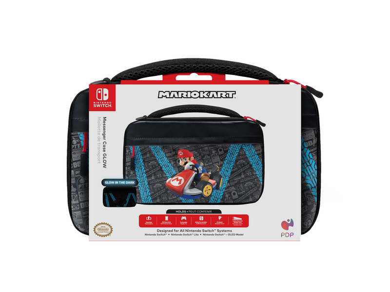 PDP Commuter Case GLOW - Mario Kart Drift - Miscellaneous Bag - Nintendo Switch