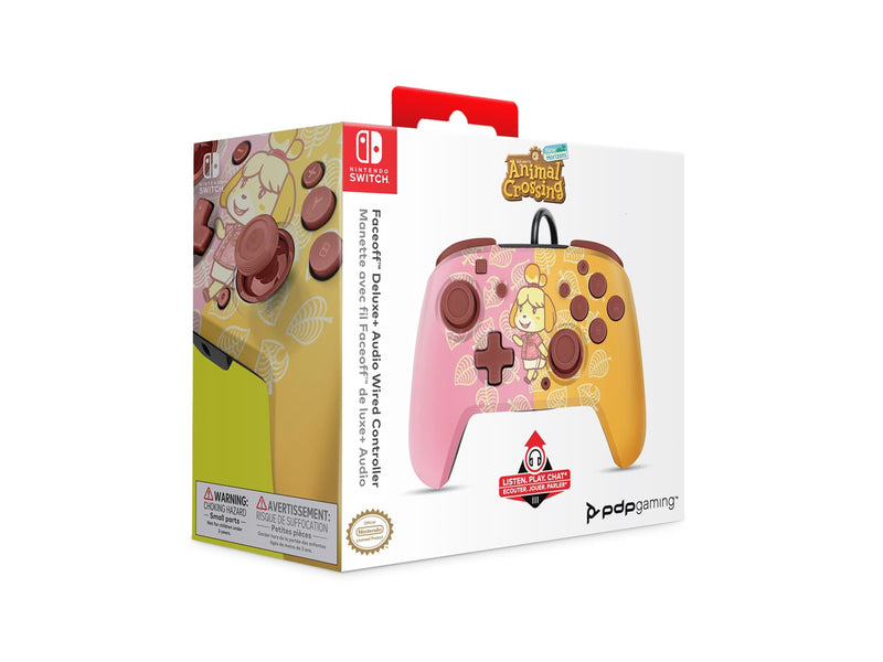 PDP Faceoff Deluxe Audio Isabelle - Wired Controller - Nintendo Switch