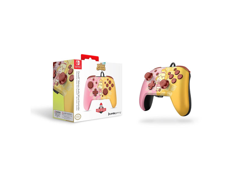 PDP Faceoff Deluxe Audio Isabelle - Wired Controller - Nintendo Switch