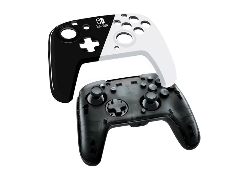 PDP Faceoff Deluxe+ Audio Wired Controller - Black/White - Wired Controller - Nintendo Switch