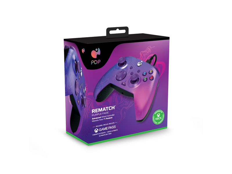 PDP Rematch Wired Controller - Purple Fade - Wired Controller - Microsoft Xbox One