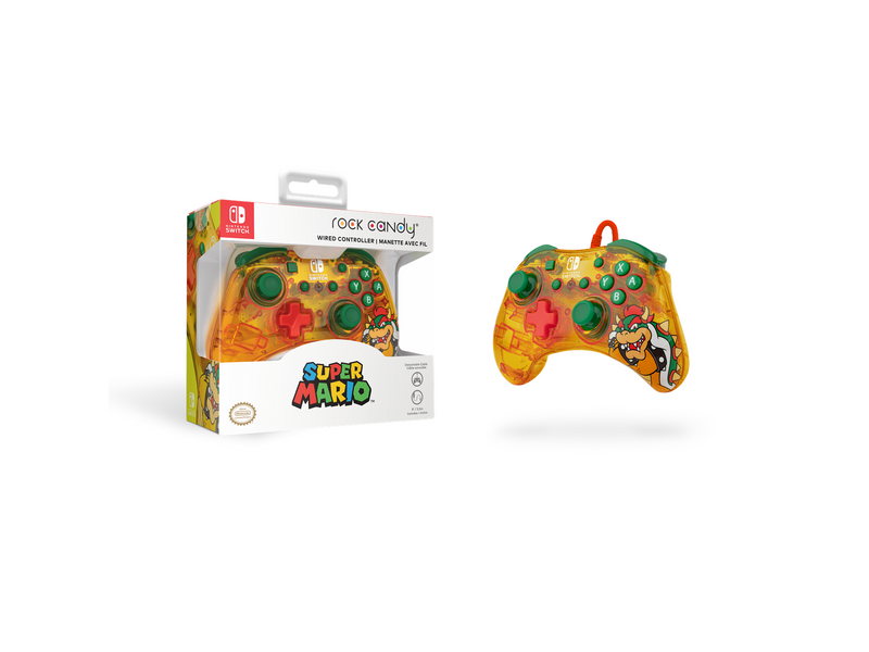 PDP Rock Candy Wired Controller - Bowser - Wired Controller - Nintendo Switch