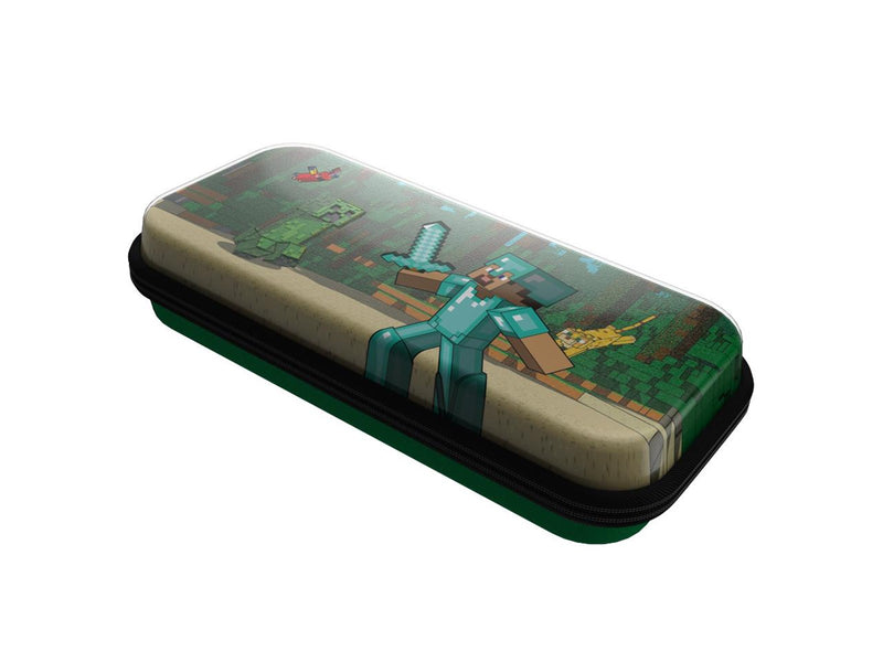 PDP Travel Case Plus GLOW - Minecraft Forest Battle - Miscellaneous Bag - Nintendo Switch