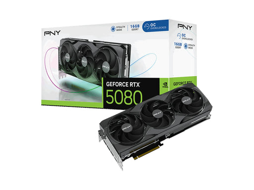 PNY GeForce RTX 5080 Triple Fan OC - 16GB GDDR7 RAM - Grafikkarte