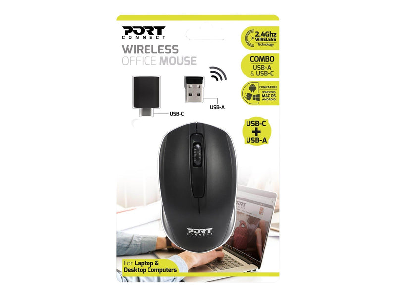 PORT Designs PORT Connect - Maus (Schwarz)