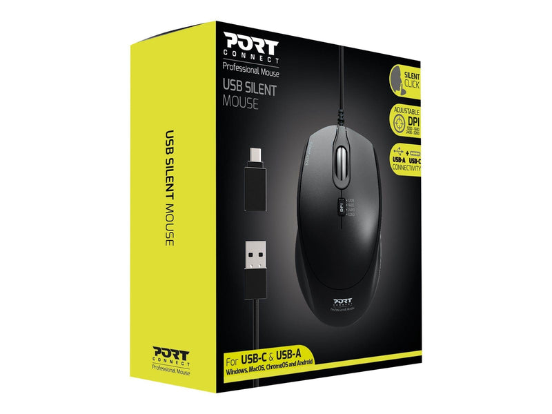 PORT Designs PORT Connect Professional SILENT - Maus (Schwarz)