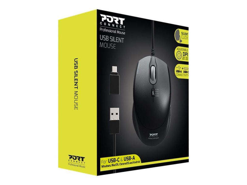 PORT Designs PORT Connect Professional SILENT - Maus (Schwarz)