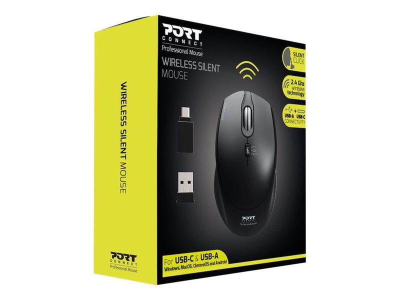 PORT Designs PORT Connect SILENT - Maus (Schwarz)