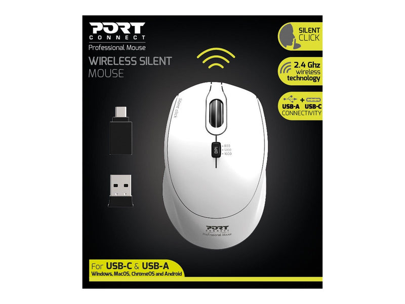 PORT Designs PORT Connect SILENT - Maus (Weiß)