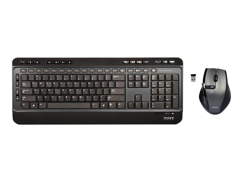 PORT Designs PORT Connect SILENT PACK 2 IN 1 - Tastatur & Maus Set - Englisch (US) - Grau