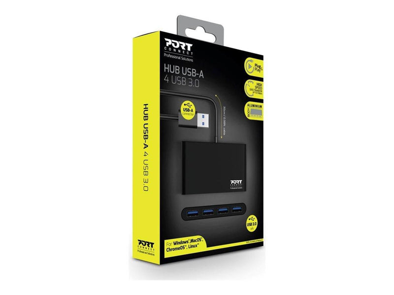 PORT Designs PORT Connect USB-Hubs - USB 3.2 - 4 - Grau