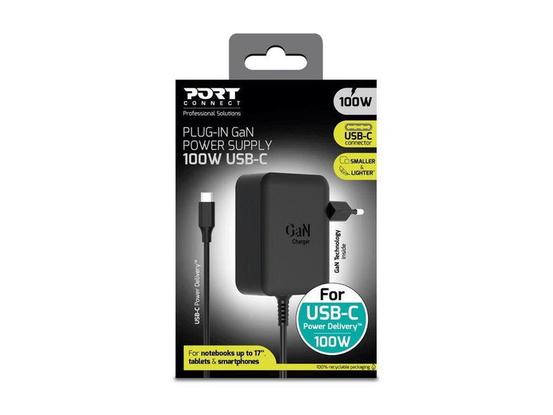 PORT Designs PORT Connect power adapter - GaN II - USB-C - 100 Watt