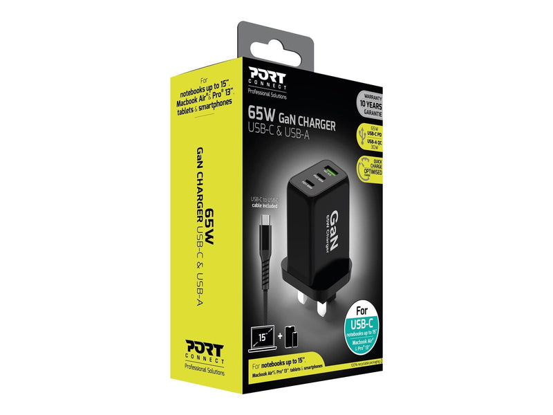 PORT Designs PORT Connect power adapter - USB 2 x USB-C - 65 Watt