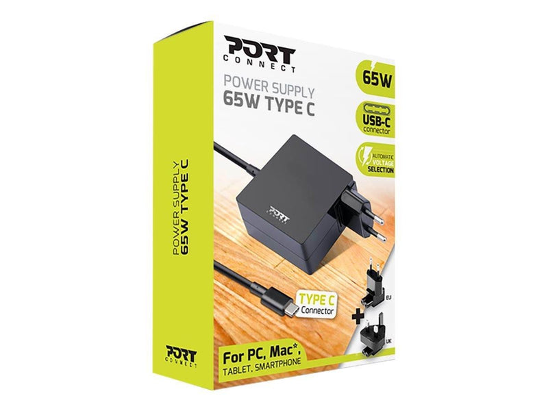 PORT Designs Power Supply USB-C 65W EU/UK /900097