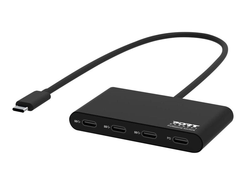 PORT Designs USB-C HUB 3 USB-C PORTS & 1 USB-C POWER DELIVERY USB-Hubs - USB 3.1 - 4 - Schwarz