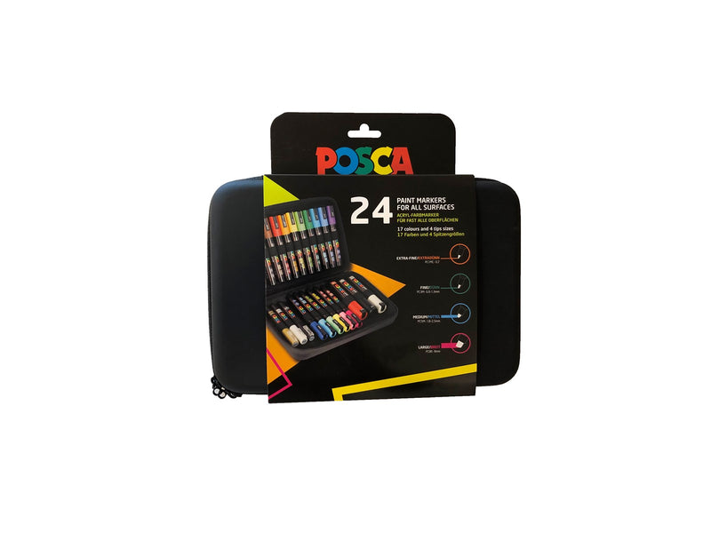 POSCA - 24 pcs - water-based - assorted colours