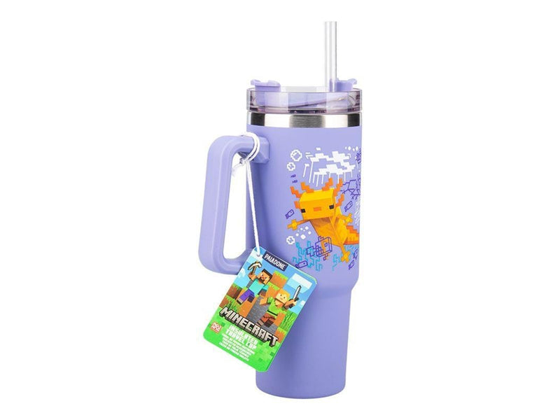 Paladone - Minecraft Purple 900ml Insulated Cup and Straw - Becher