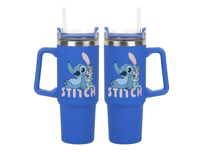 Paladone - Stitch Blue 900ml Insulated Cup and Straw