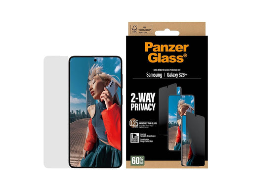 PanzerGlass 2-Way Privacy Screen Protector Samsung Galaxy S26+ | Ultra-Wide Fit w. EasyAligner