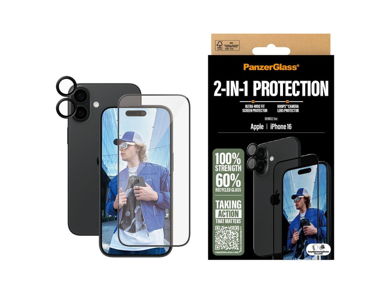 PanzerGlass 2-in-1 Bundle iPhone 16