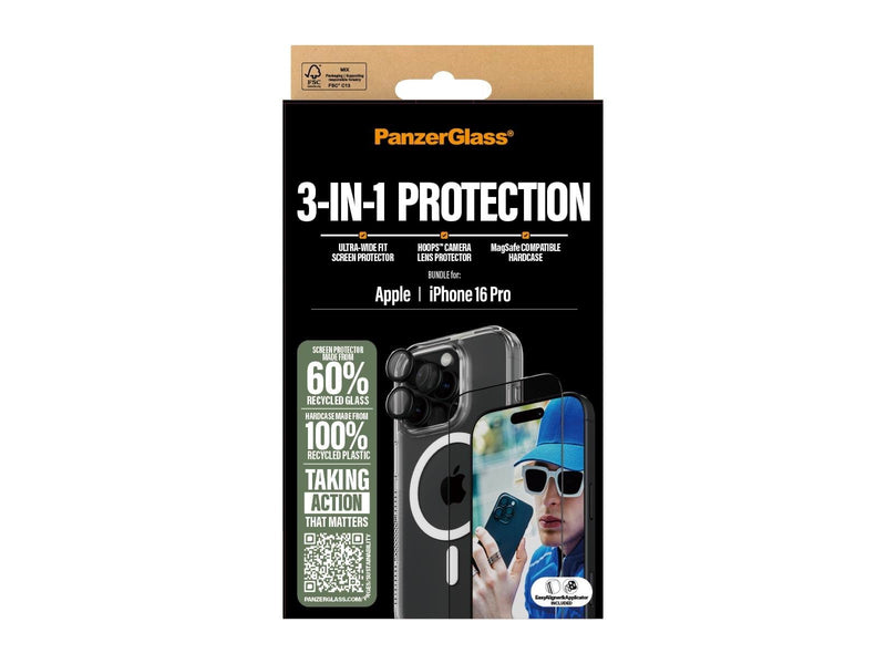 PanzerGlass 3-in-1 Protection Bundle iPhone 16 Pro