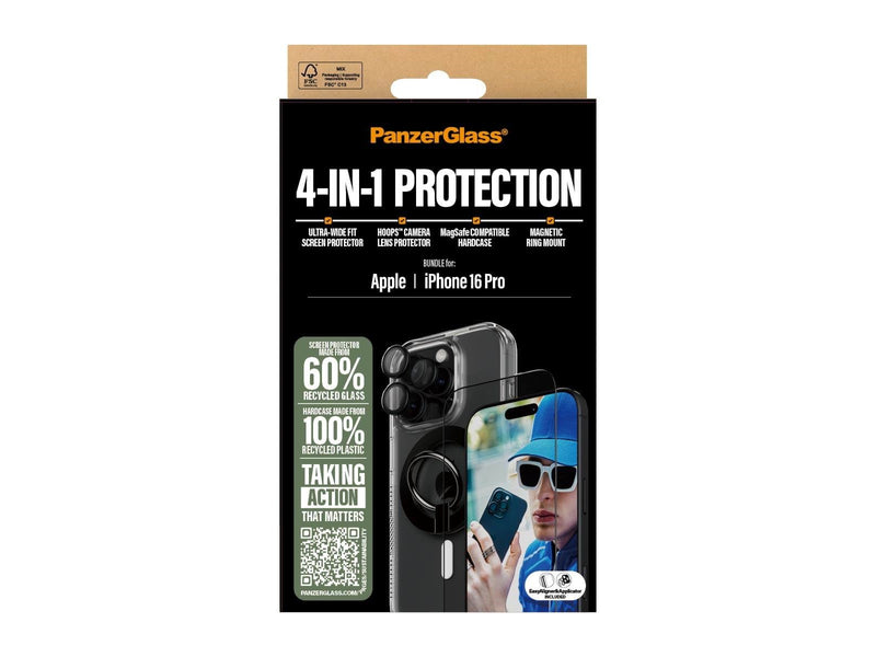 PanzerGlass 4-in-1 Protection Bundle iPhone 16 Pro