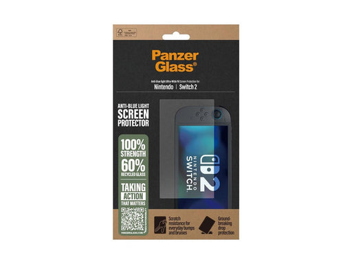 PanzerGlass Anti-Blue Light Screen Protector Nintendo Switch 2 | Ultra-Wide Fit