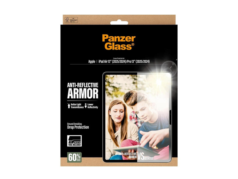 PanzerGlass Anti-Reflective Armor Screen Protector iPad Air 13" (2025-2024) | Pro 13" (2025-2024) | Ultra-Wide Fit w. Fastfit tool