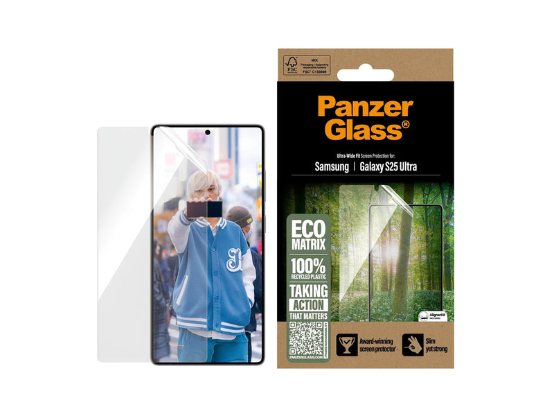 PanzerGlass Eco MATRIX Screen Protector Samsung Galaxy S25 Ultra | Ultra-Wide Fit