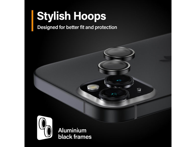 PanzerGlass Hoops™ Camera Lens Protector iPhone 15 | 15 Plus | Black