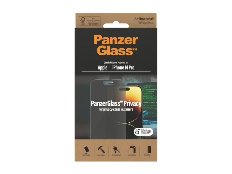 PanzerGlass Privacy Screen Protector Apple iPhone 14 Pro | Classic Fit