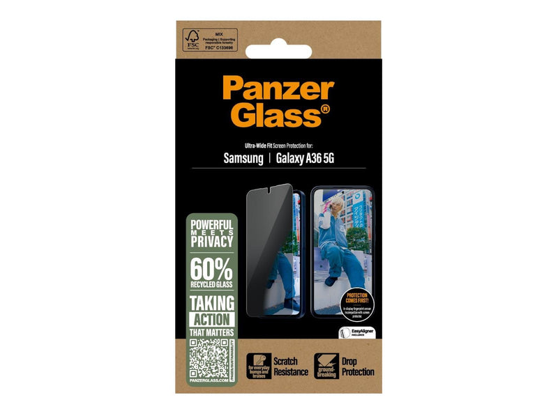 PanzerGlass Privacy Screen Protector Samsung Galaxy A36 5G | Ultra-Wide Fit