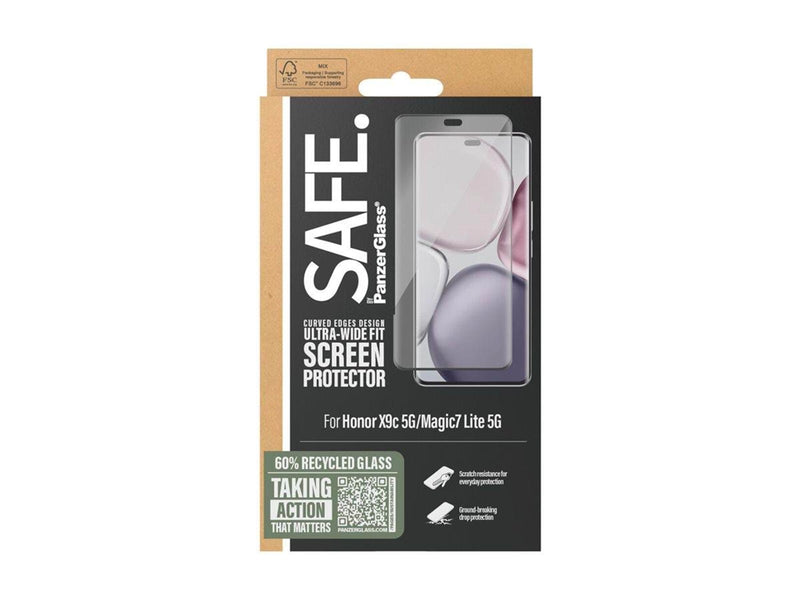 PanzerGlass SAFE. by  - screen protector for mobile phone - ultra-wide fit curved edges