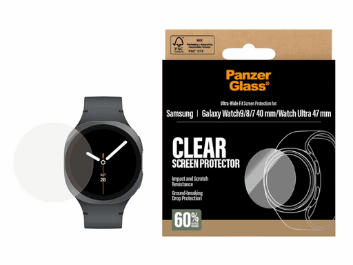 PanzerGlass Samsung Galaxy Watch9 40mm | Watch8 40mm | Watch7 40mm | Watch Ultra 47mm