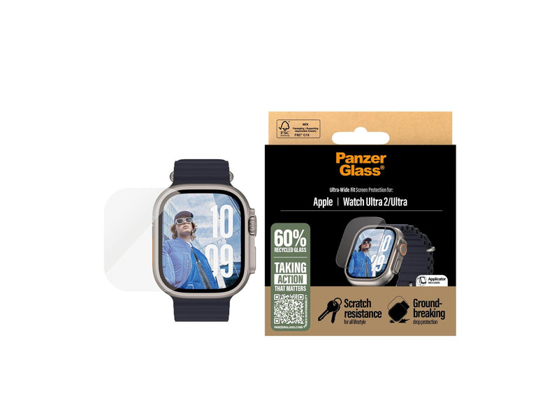PanzerGlass Screen Protector Apple Watch Ultra 2 | Ultra-Wide Fit