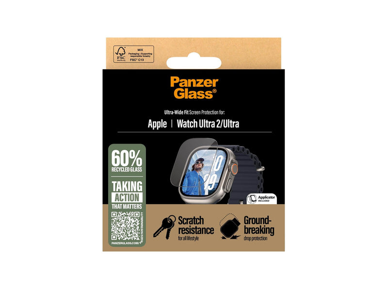 PanzerGlass Screen Protector Apple Watch Ultra 2 | Ultra-Wide Fit