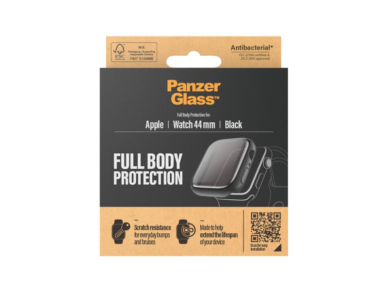 PanzerGlass Screen Protector Full Body Apple watch 4 | 5 | 6 | SE 44mm | Black