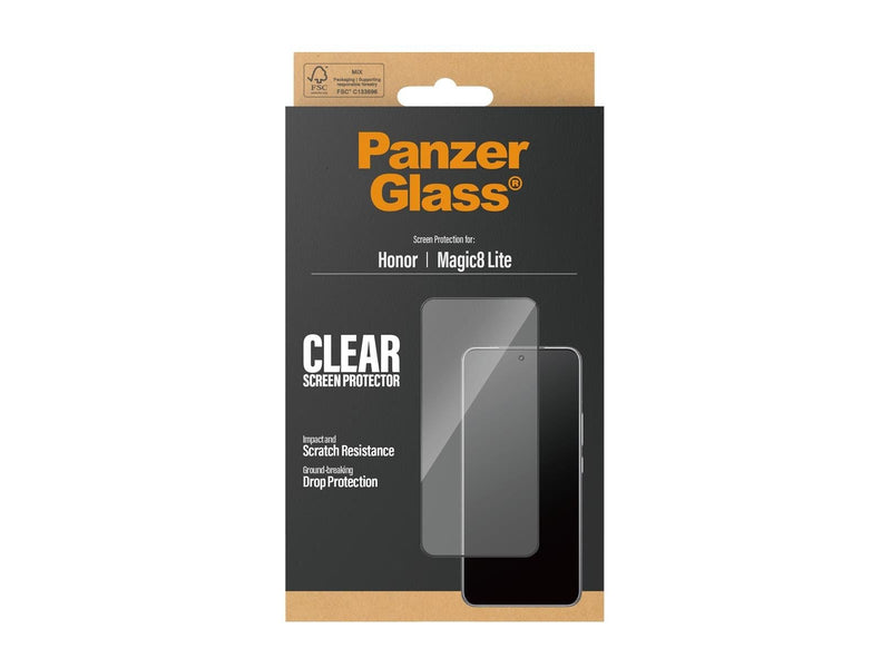 PanzerGlass Screen Protector Honor Magic8 Lite | Ultra-Wide Fit