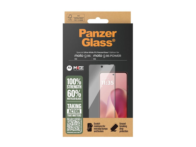 PanzerGlass Screen Protector Motorola moto g86 5G | moto g86 POWER 5G | Ultra-Wide Fit