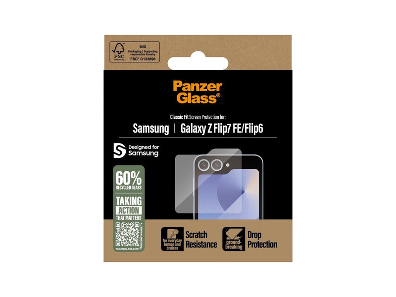 PanzerGlass Screen Protector Samsung Galaxy Z Flip7 FE | Flip6 | Classic Fit