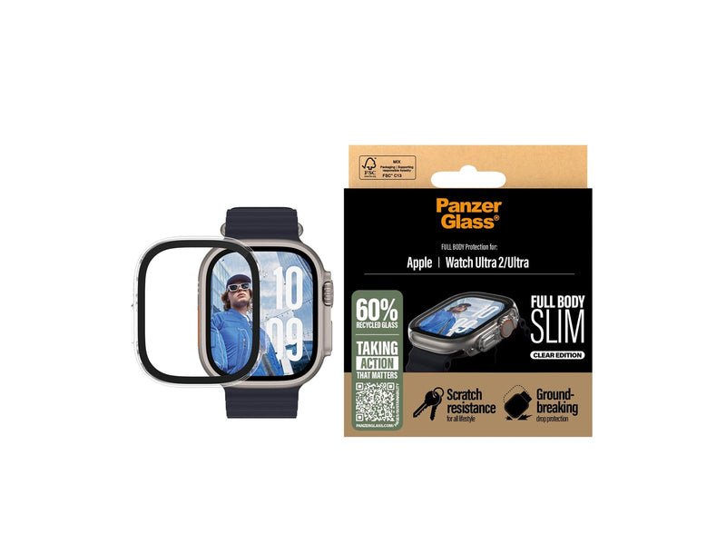 PanzerGlass Screen Protector Snappie Full Body Slim Transparent Apple Watch Ultra 2