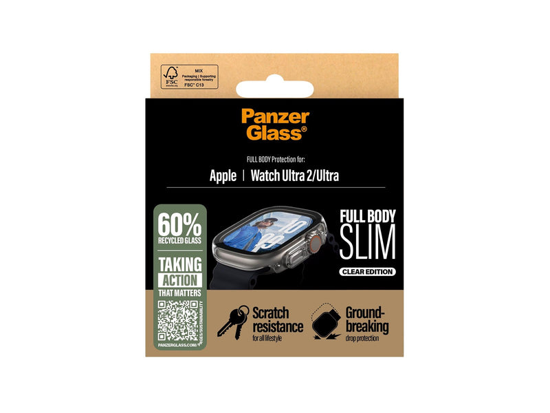 PanzerGlass Screen Protector Snappie Full Body Slim Transparent Apple Watch Ultra 2