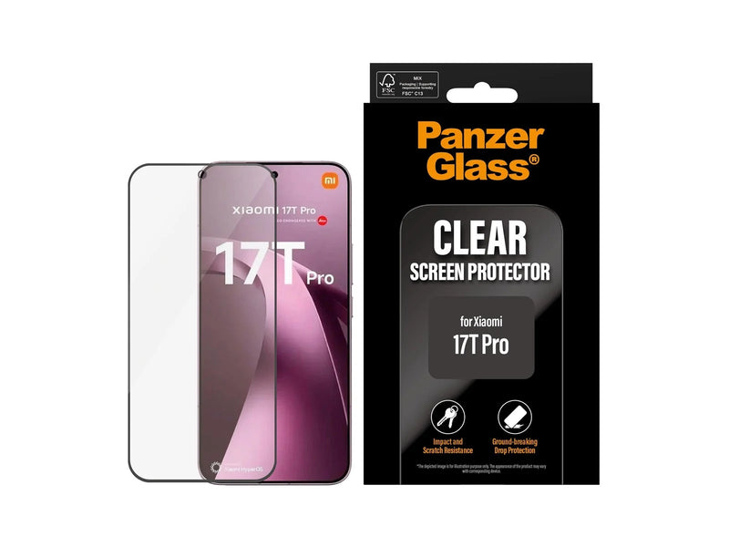 PanzerGlass Screen Protector Xiaomi 17T Pro | Ultra-Wide Fit