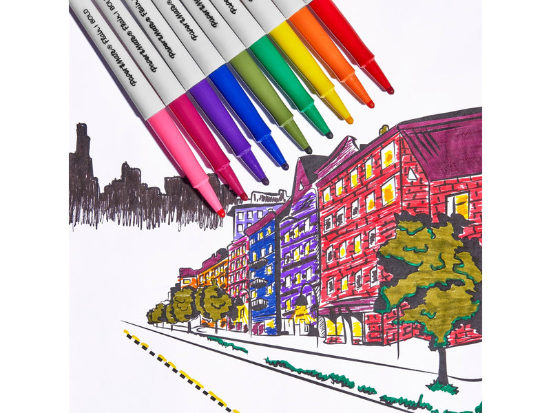 Paper Mate Flair Filzstifte | Fette Spitze (1,2 mm) | Verschiedene Farben | 12 Stück