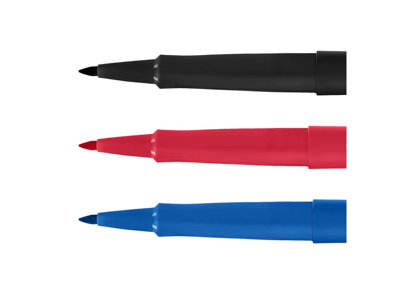 Paper Mate Flair Filzstifte | mittlere Spitze (0,7 mm) | Farblich klassische Gemischte | 3 Stück