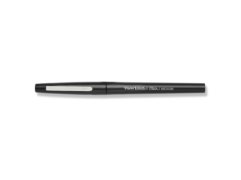 Paper Mate Flair Filzstifte | mittlere Spitze (0,7 mm) | Schwarz | 1 Stück