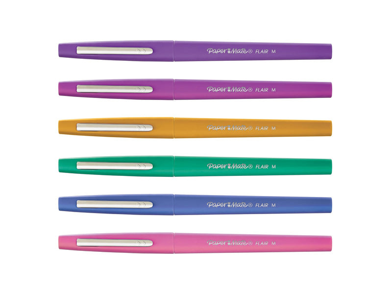 Paper Mate Flair Filzstifte | mittlere Spitze (0,7mm) | Candy POP Farben | 16 Stück