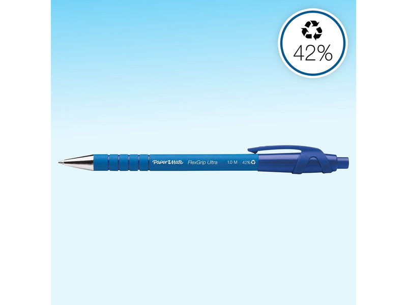 Paper Mate Flexgrip Ultra Kugelschreiber | mittlere Spitze (1,0 mm) | blau | 36 Stück