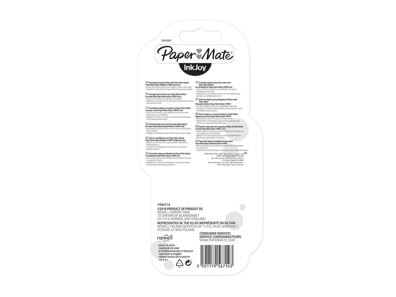 Paper Mate InkJoy 100RT Retractable Kugelschreiber | mittlere Spitze (1,0 mm) | Schwarz | 4 Stück