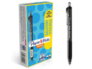 Paper Mate InkJoy 300RT Druckkugelschreiber | mittlere Spitze (1,0mm) | Schwarz | 12 Stück